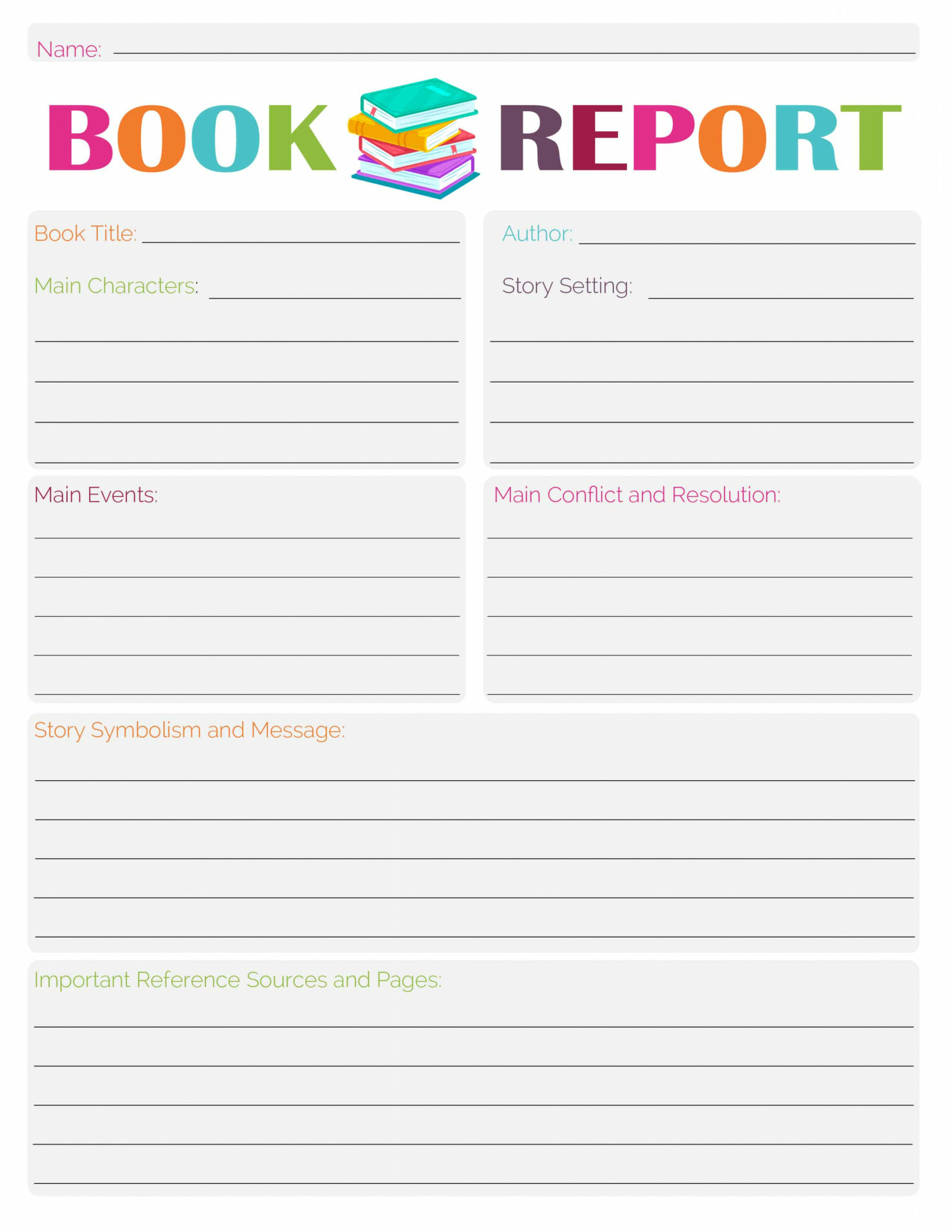 Free Printable Book Report Templates - Freebie Finding Mom