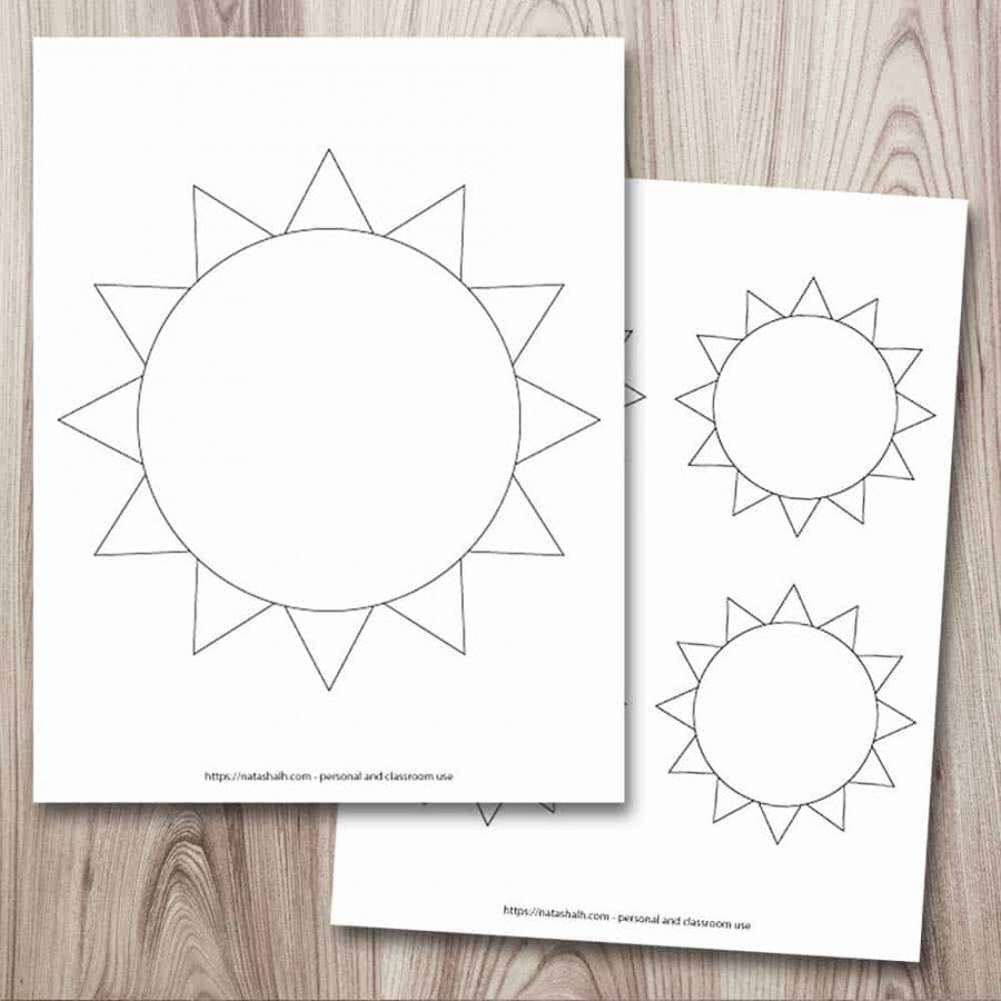 Free Printable Sun Templates - The Artisan Life