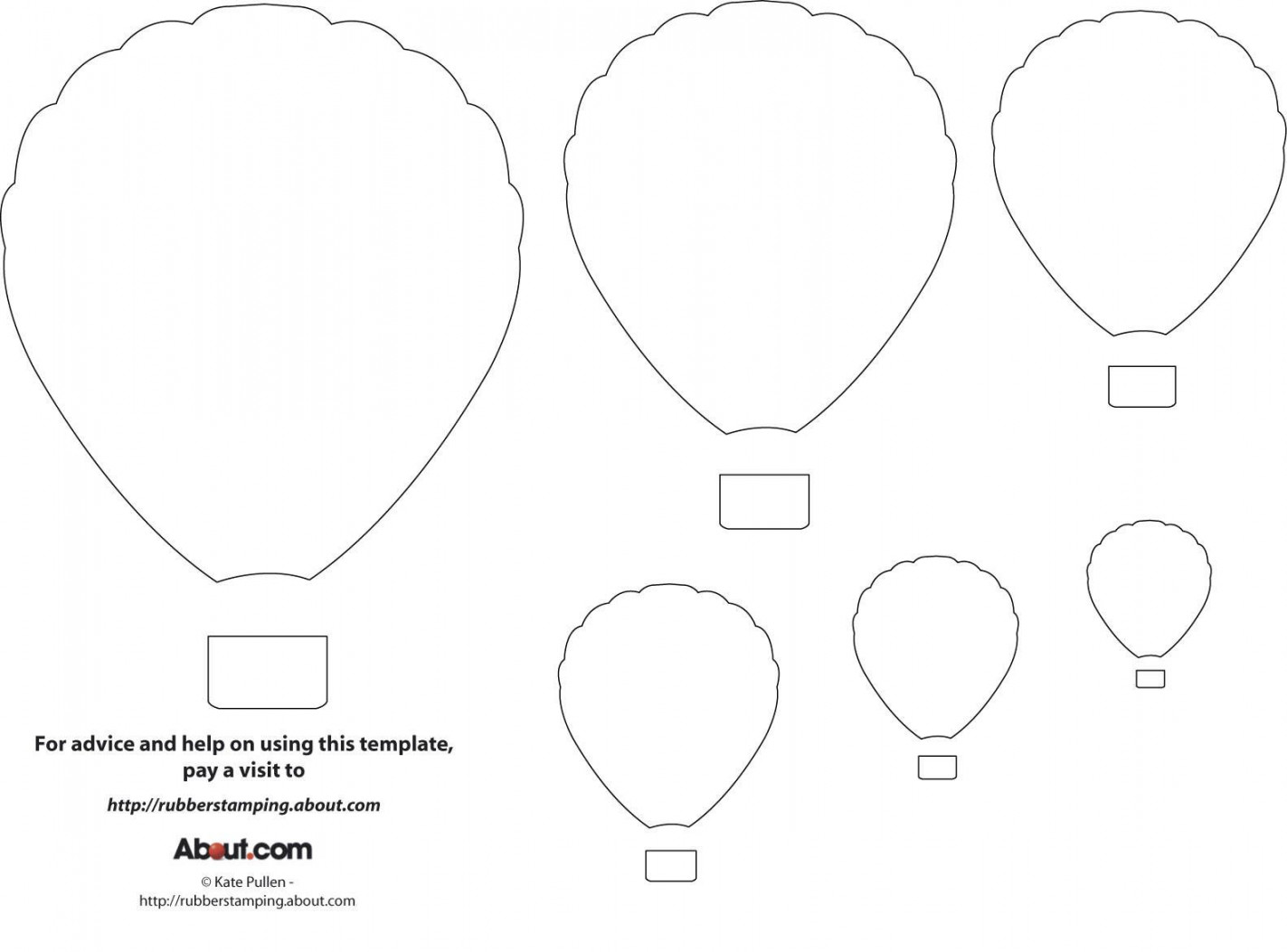 Free Printable Templates  Hot air balloon craft, Balloon