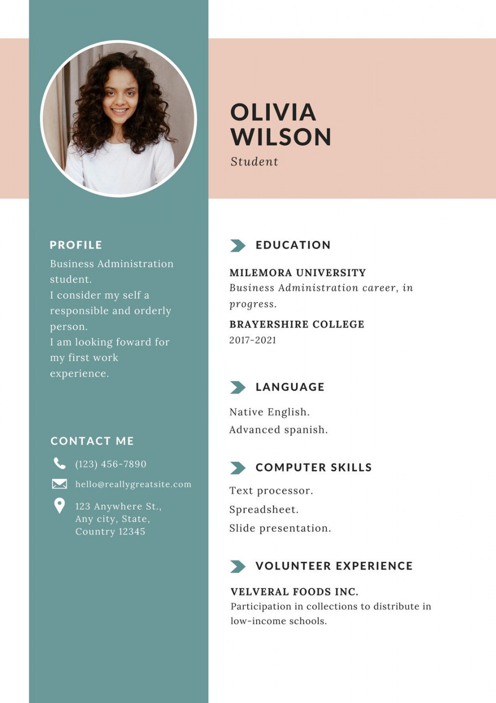 Free professional simple resume templates to customize  Canva