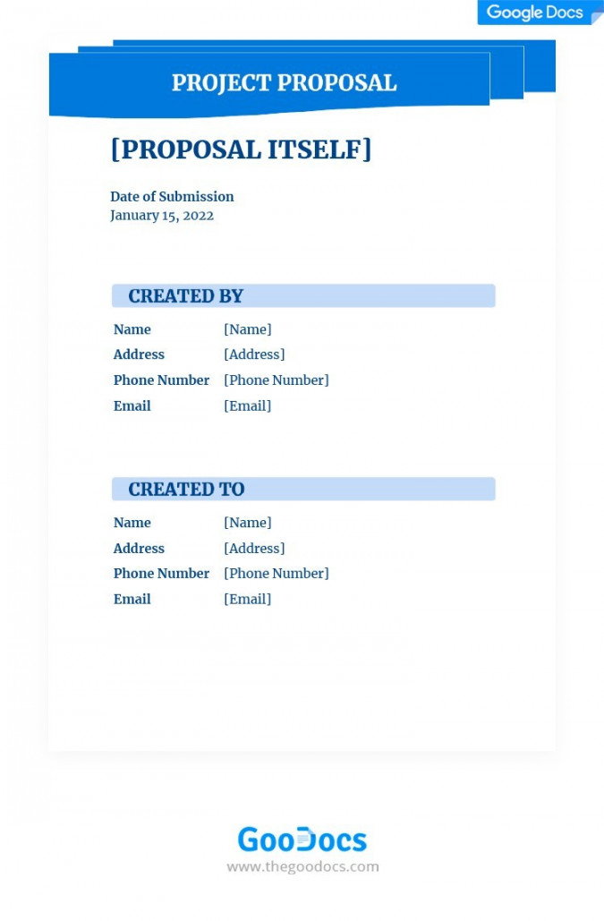 Free Project Proposal Template In Google Docs