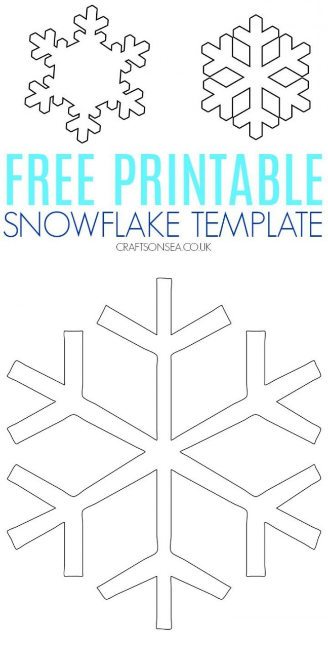 FREE Snowflake Template (Printable PDF)  Snowflake template