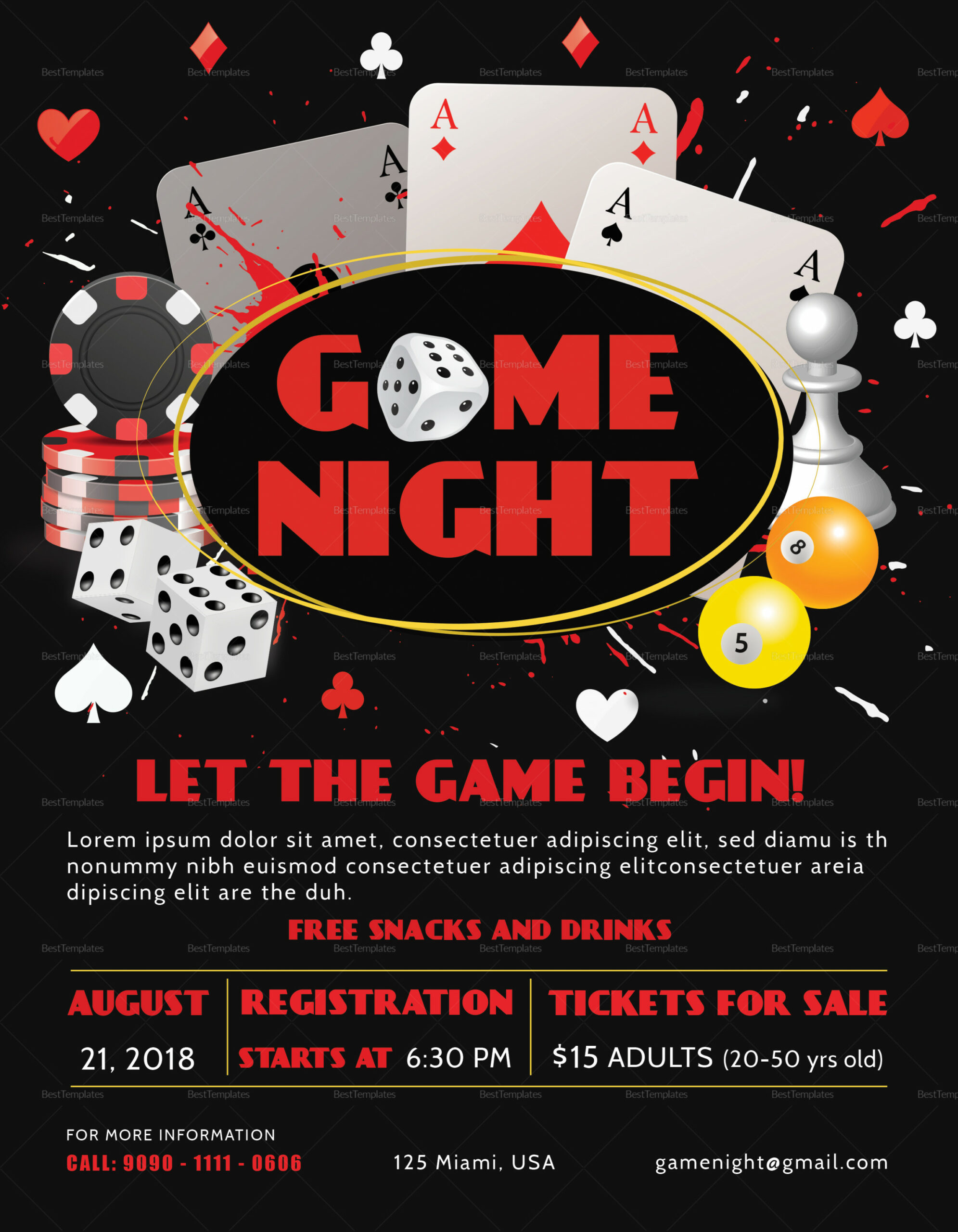 Game Night Flyer Template