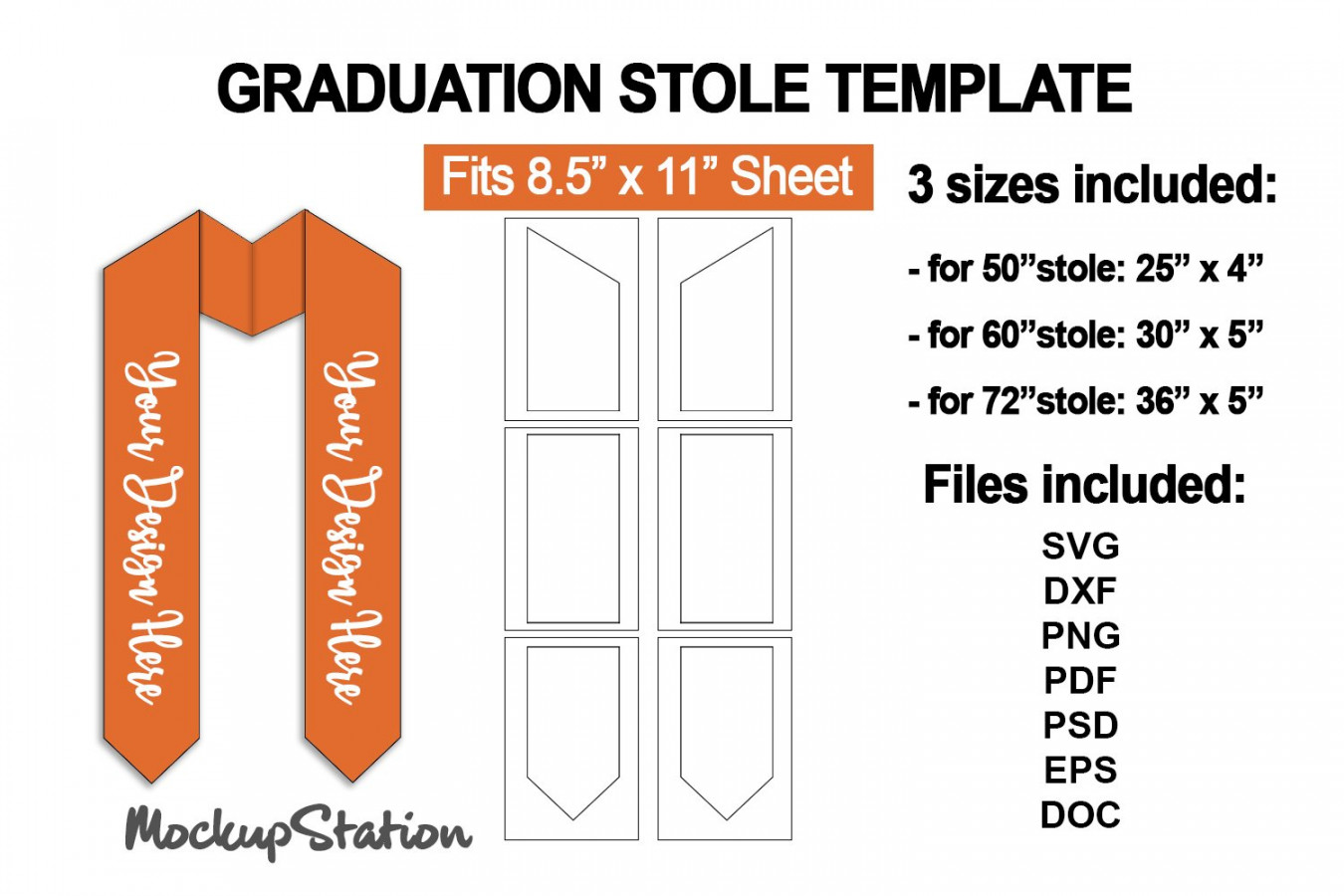 Graduation Stole Template