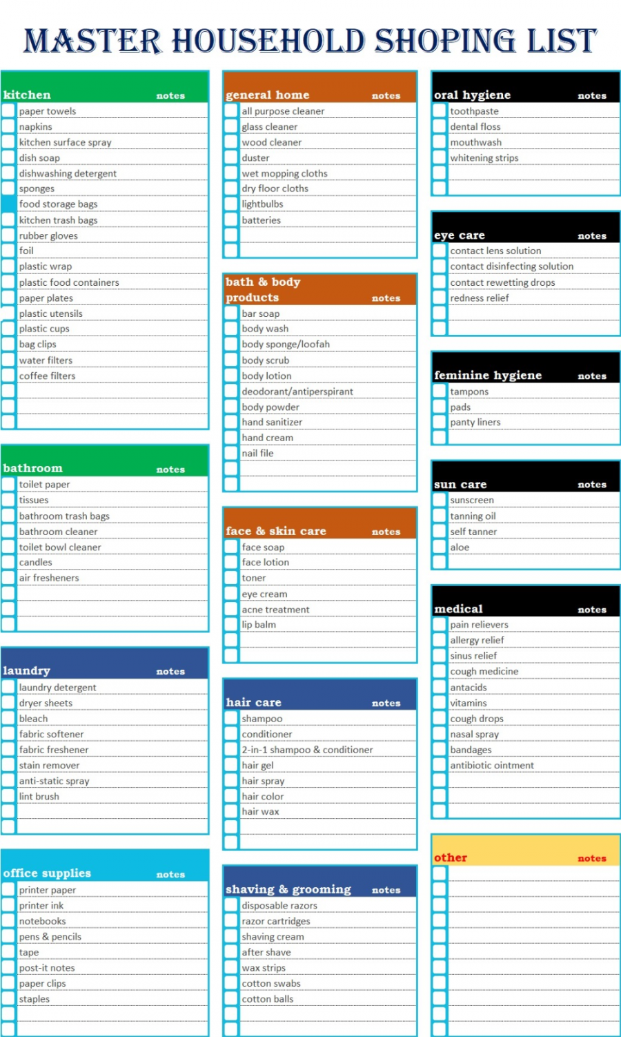 Grocery List Template – Excel Word Templates  Grocery list