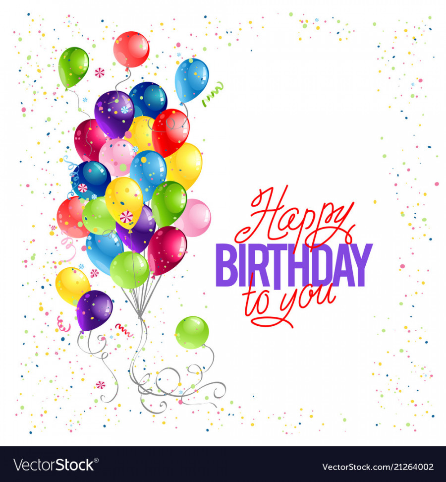 Happy birthday card template Royalty Free Vector Image