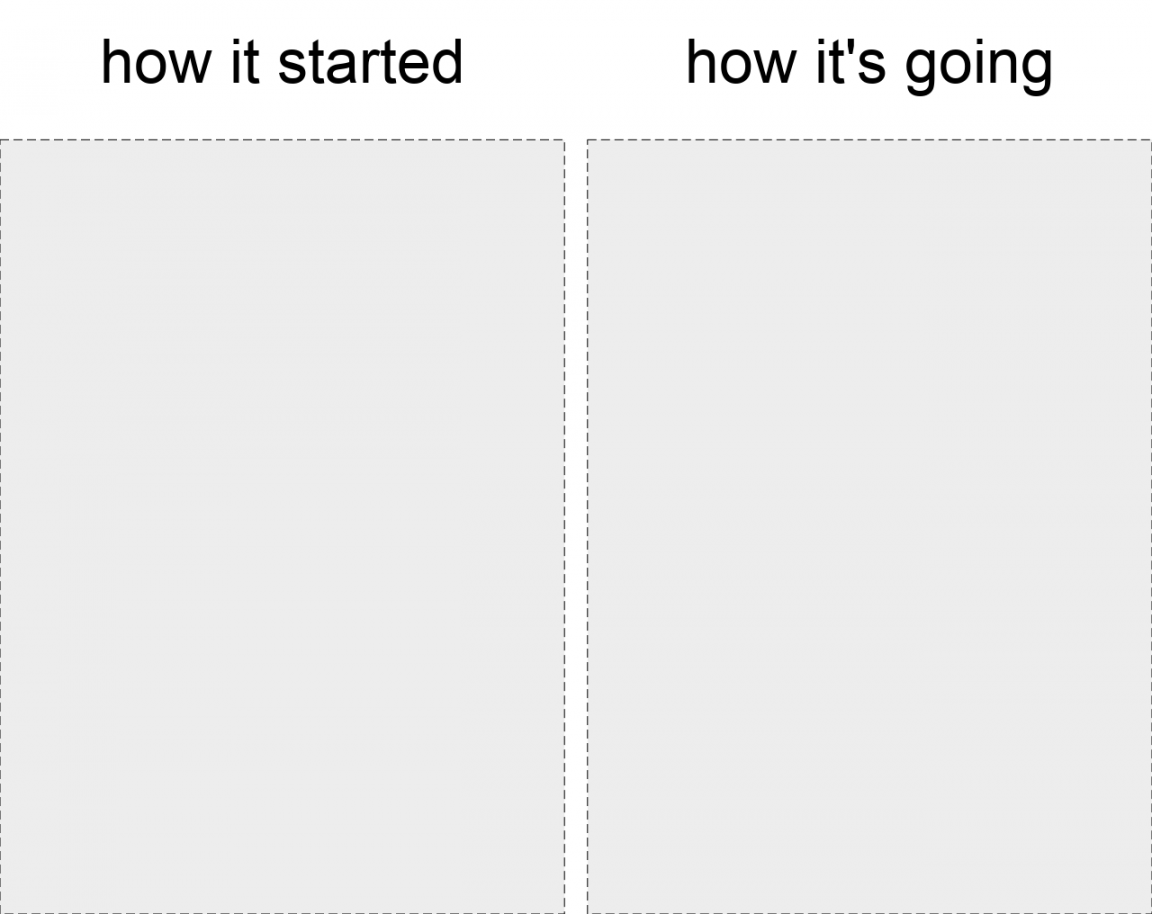 How it started vs how it