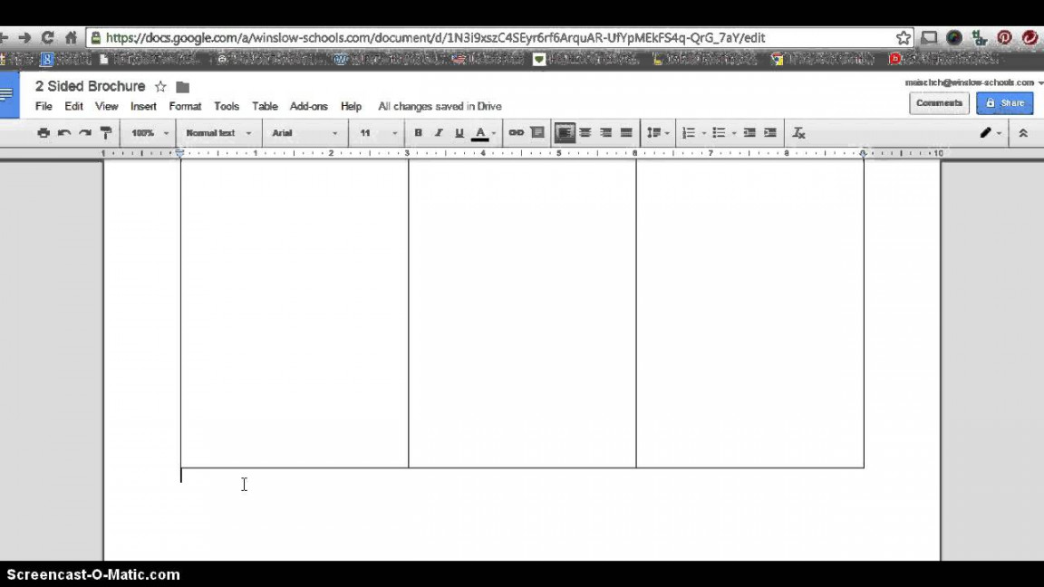 How to make  sided brochure with Google Docs