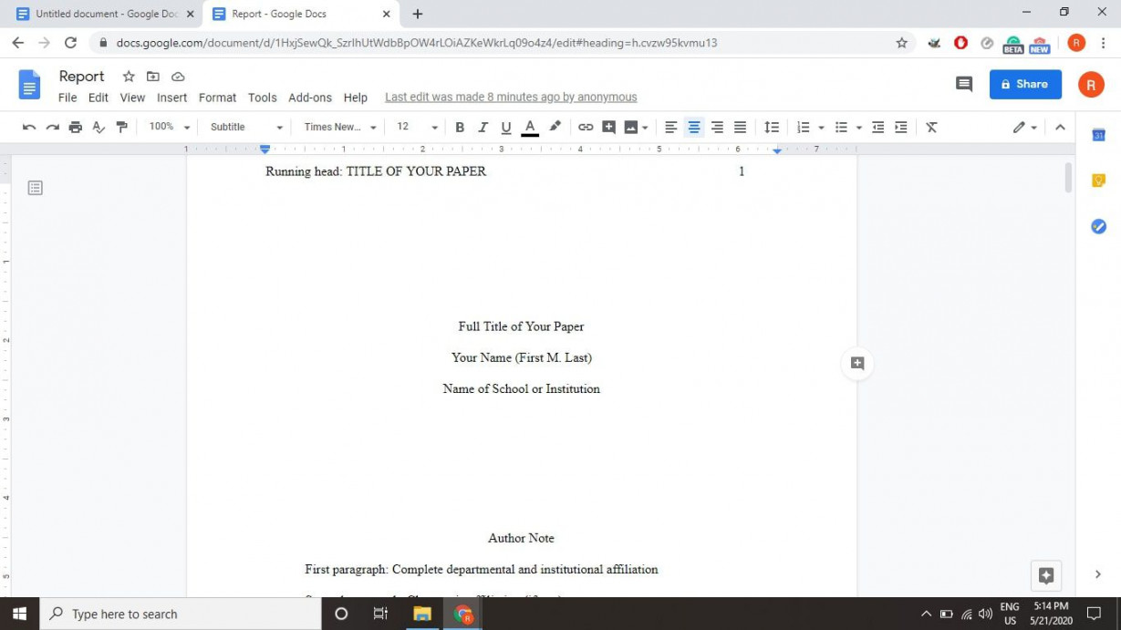 How to Use APA Format in Google Docs