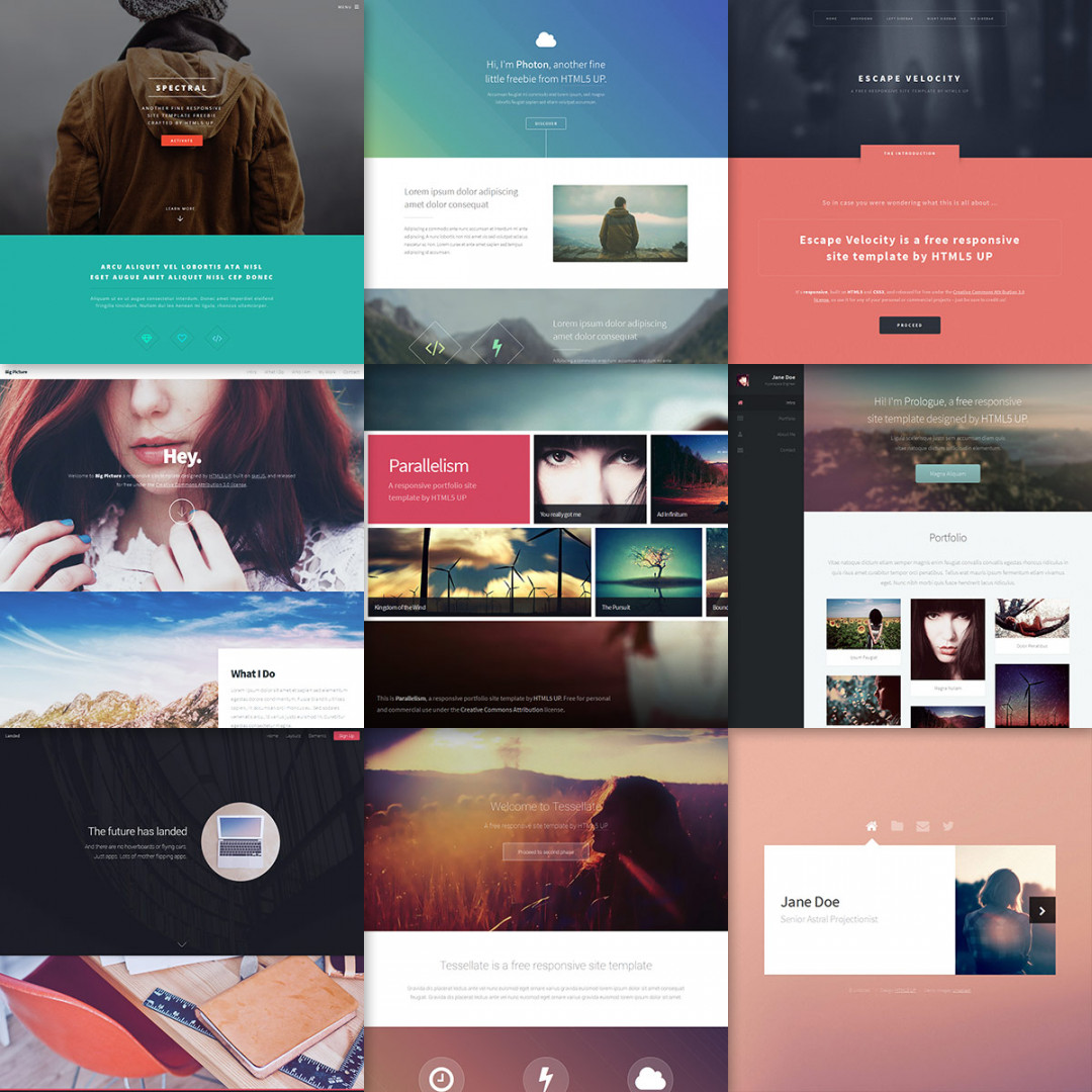 HTML UP! Responsive HTML and CSS Site Templates