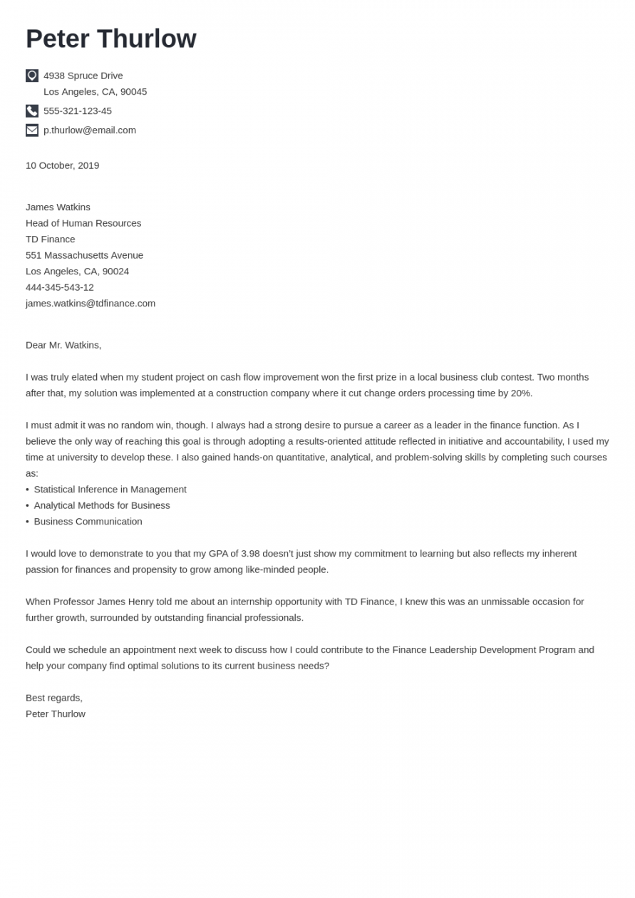 Internship Cover Letter With Examples & Writing Tips