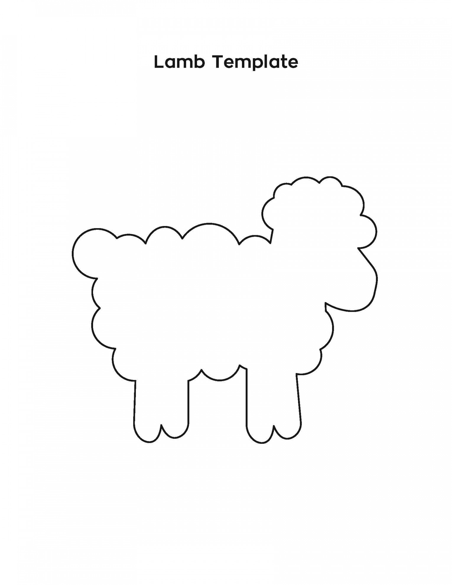 Lamb Template  Lamb template, Lamb craft, Christian crafts