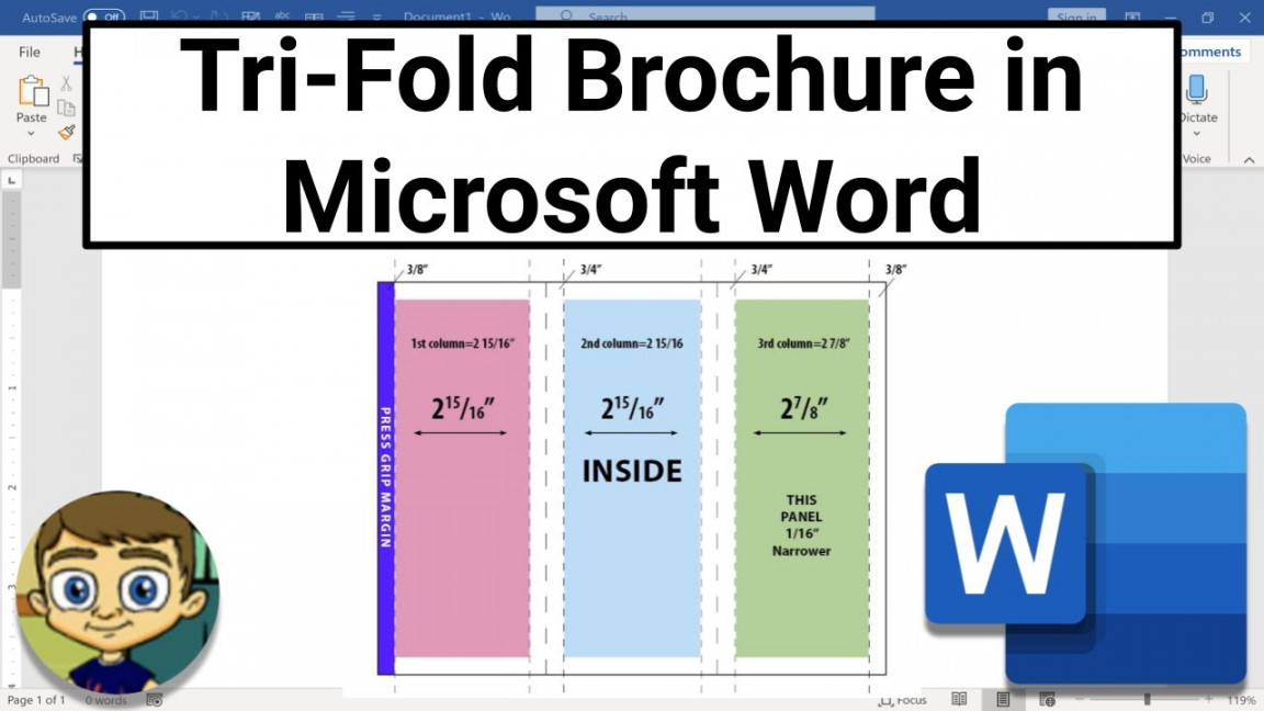 Make a Tri-fold Brochure in Word