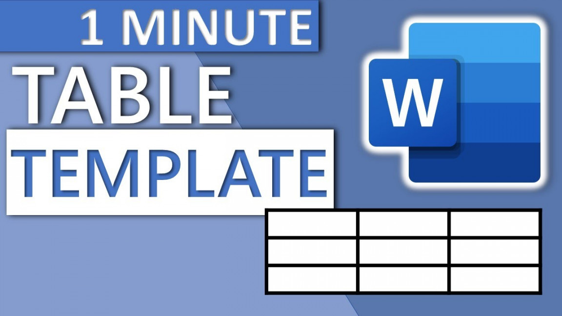 Make Table Template in Word ()