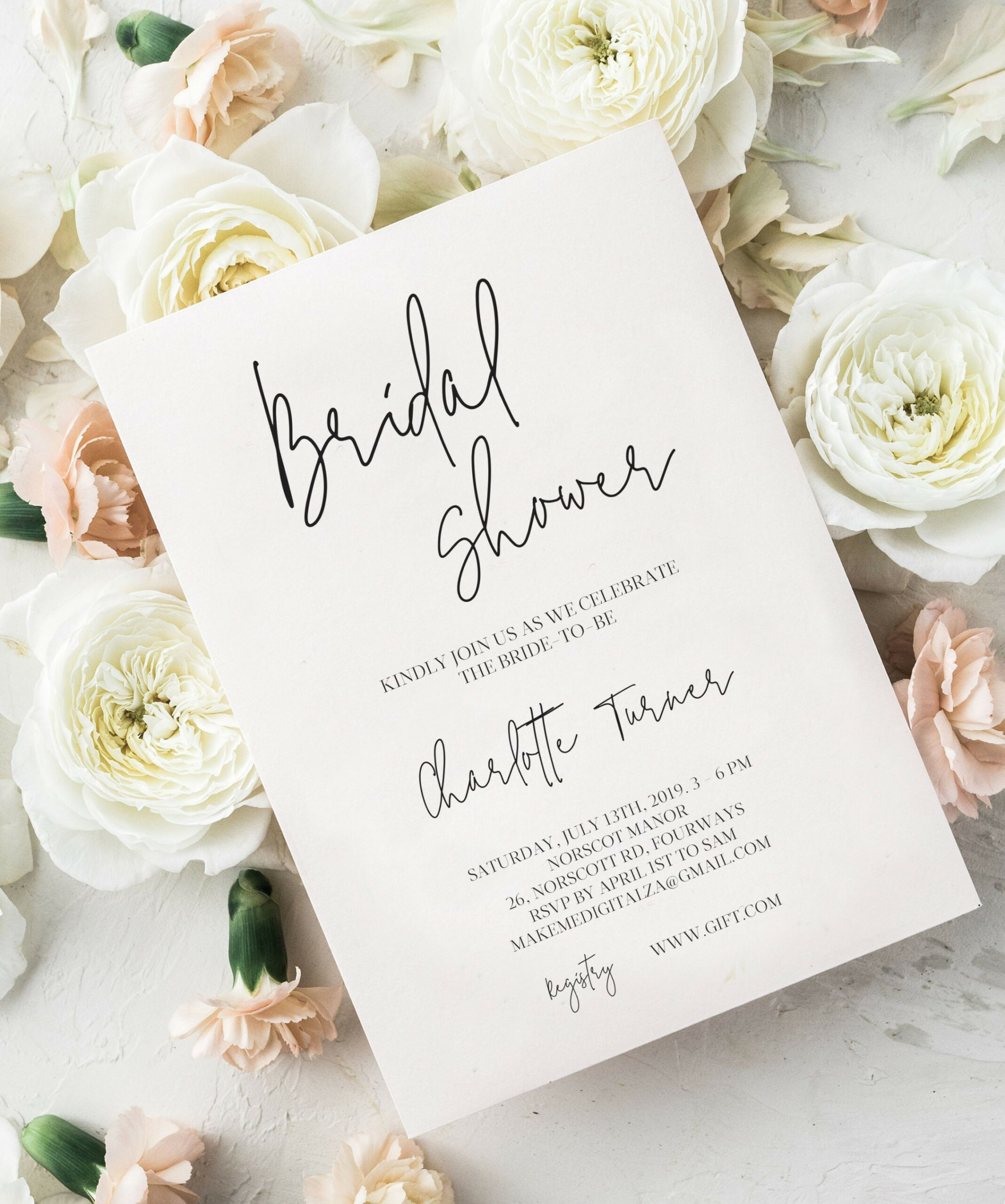 Minimal Bridal Shower Invite Bridal Shower Invitation - Etsy