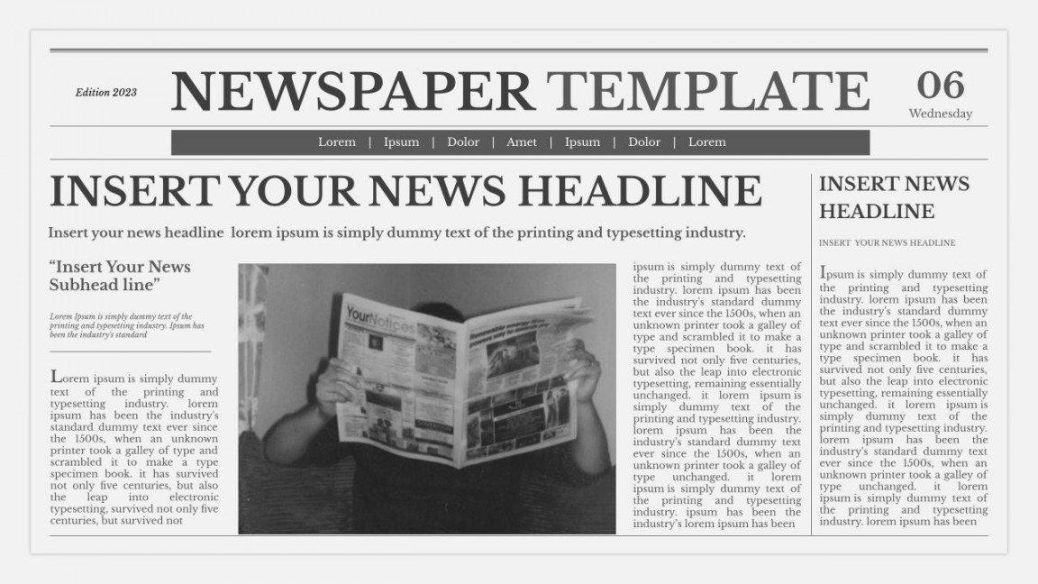 Newspaper Presentation Template for Google Slides - SlideKit