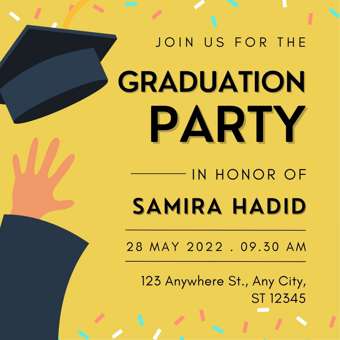 Page  - Free custom printable graduation invitation templates  Canva