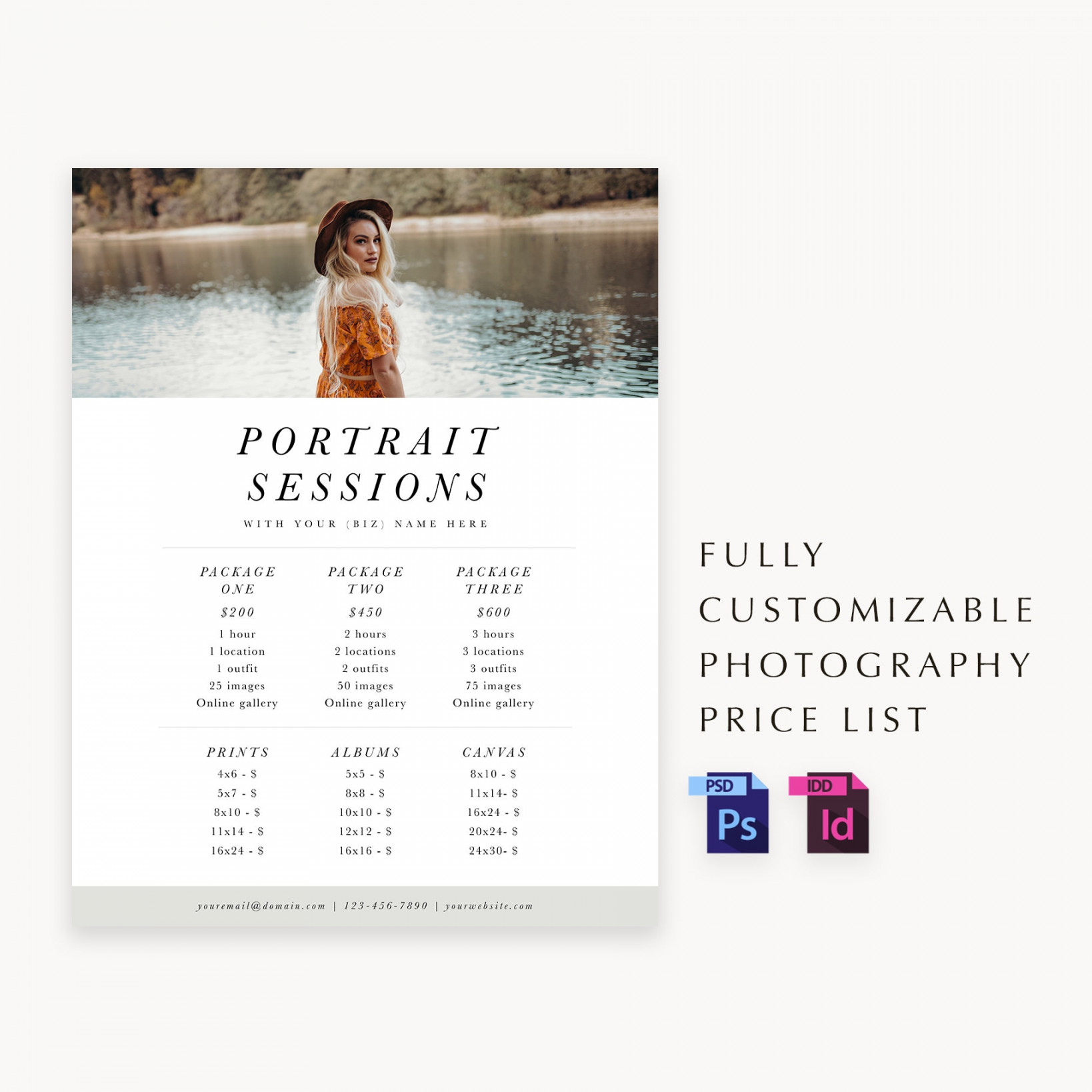 Photography Price List Template Photography Pricing Guide - Etsy UK