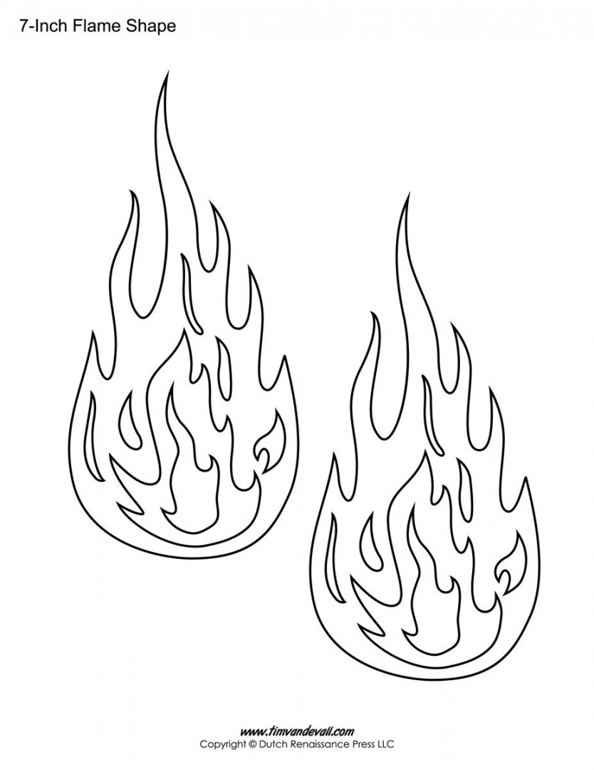 Printable Flame Stickers & Flame Templates – Tim