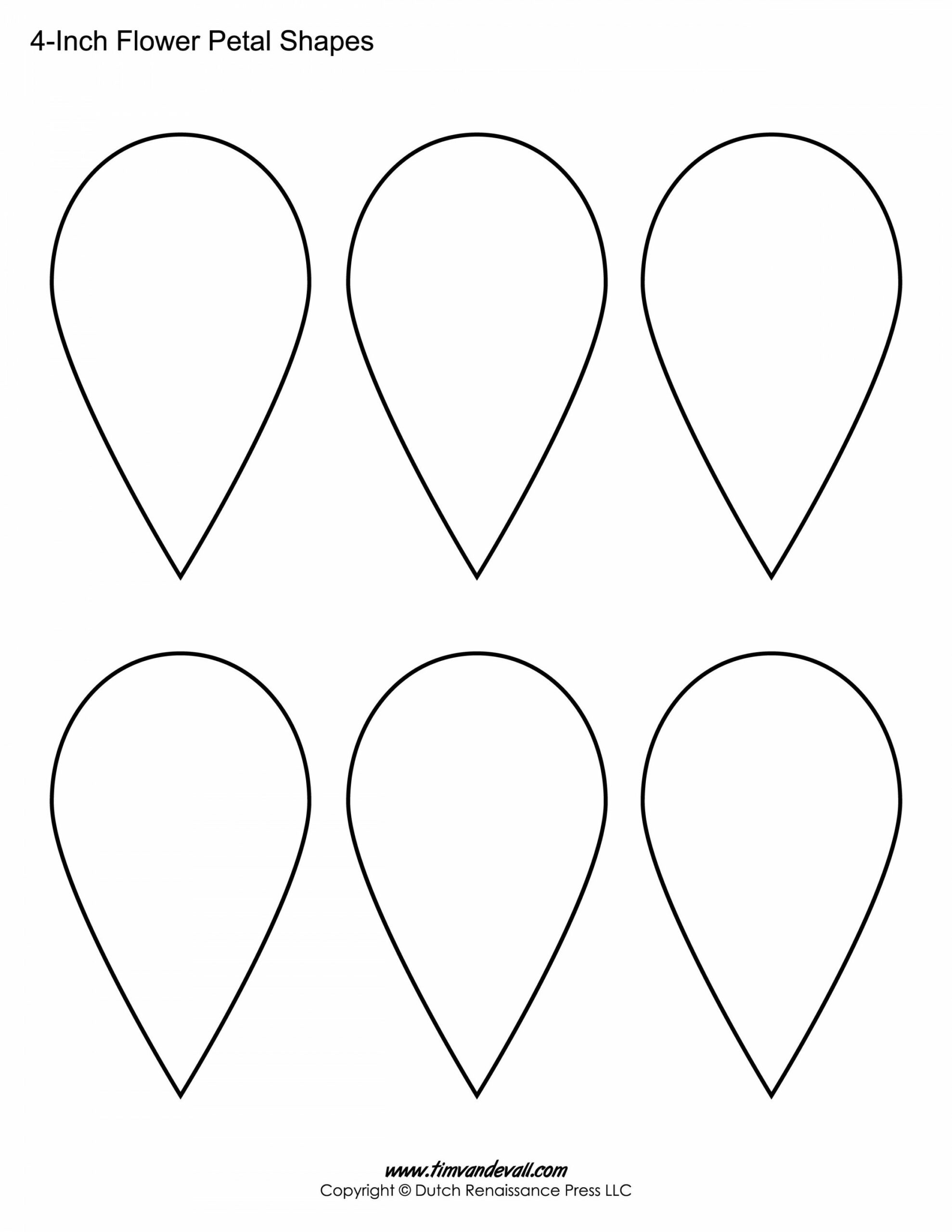 Printable Flower Petal Templates for Making Paper Flowers  Flower