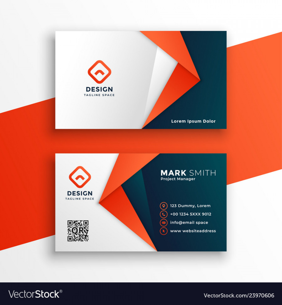 Professional business card template design Vector Image