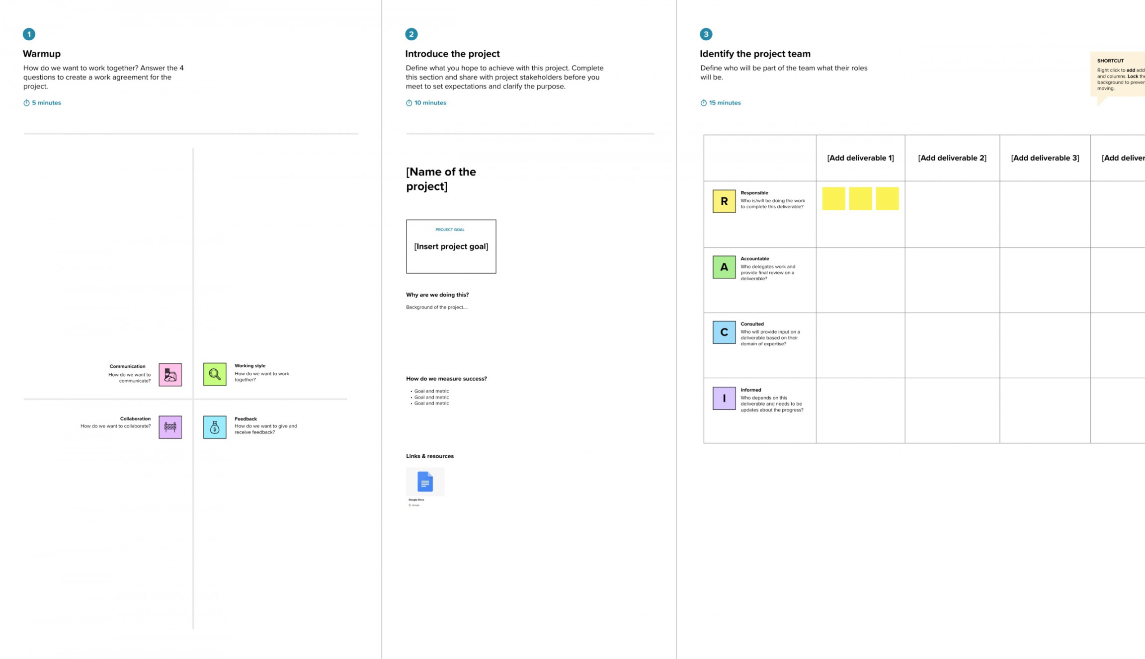 Project kickoff template  Mural