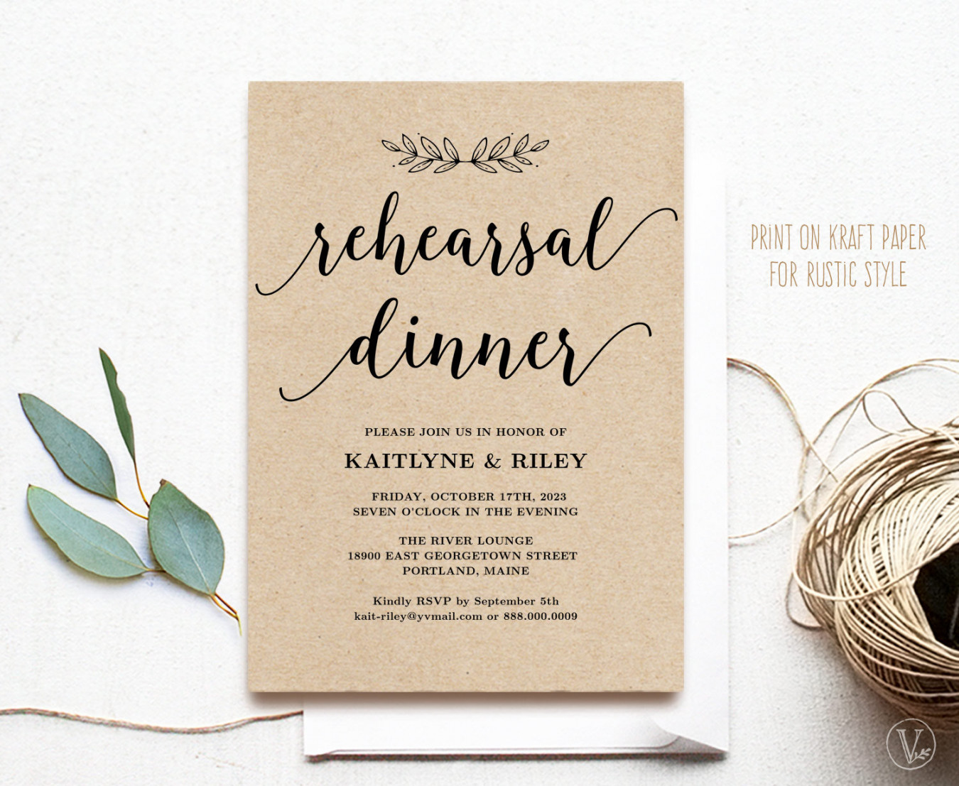 Rehearsal Dinner Invitation Printable Rehearsal Dinner Card - Etsy