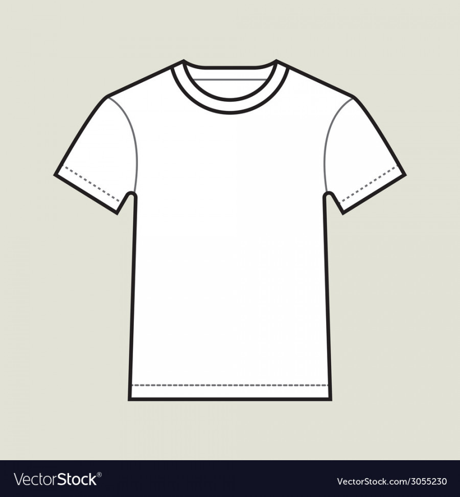 Roundneck t shirt template Royalty Free Vector Image