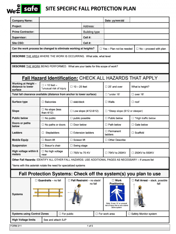 Site specific fall protection plan - We The Safe: Fill out & sign