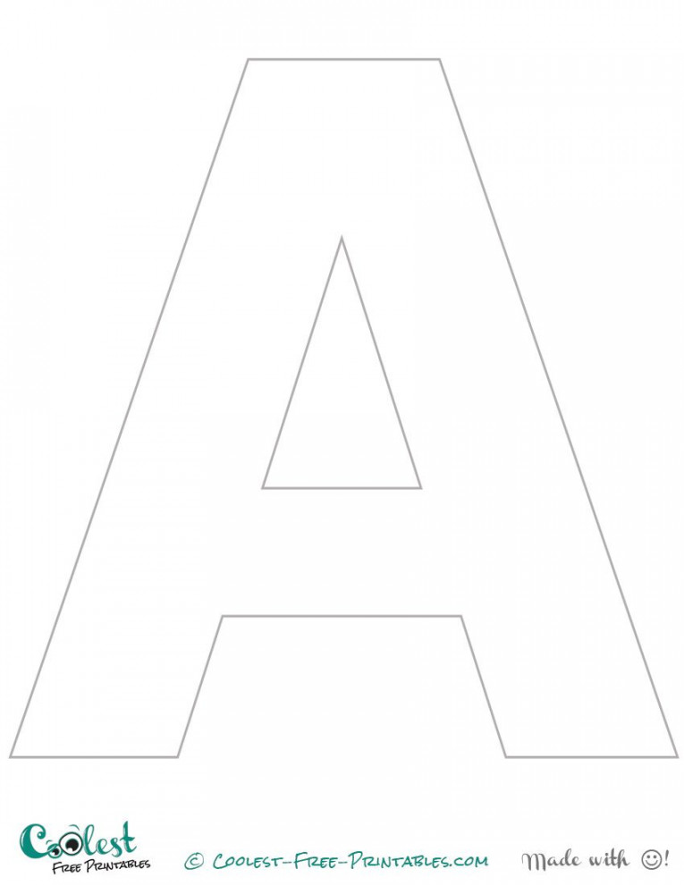 The Letter “A” Printable Stencil (Uppercase)  Letter stencils to