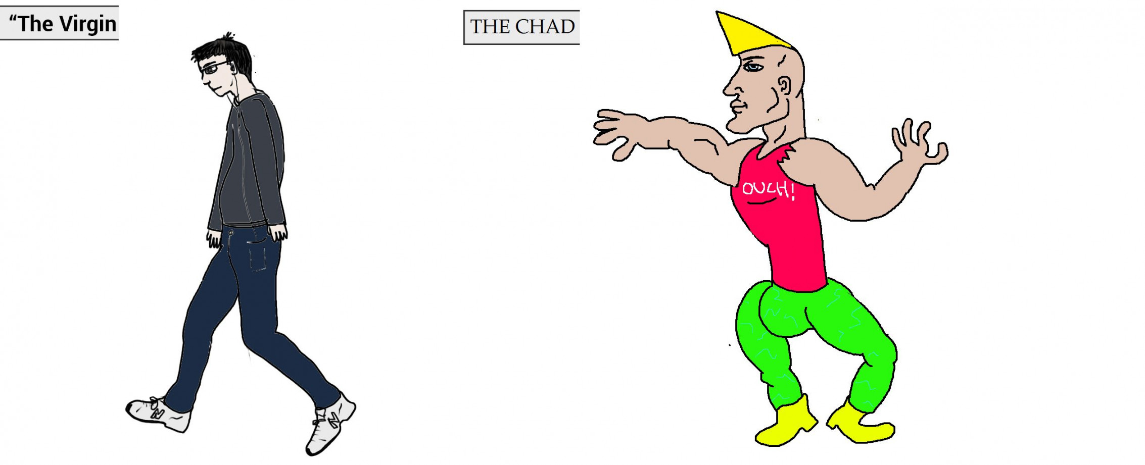 Virgin and Chad Meme Generator - Imgflip