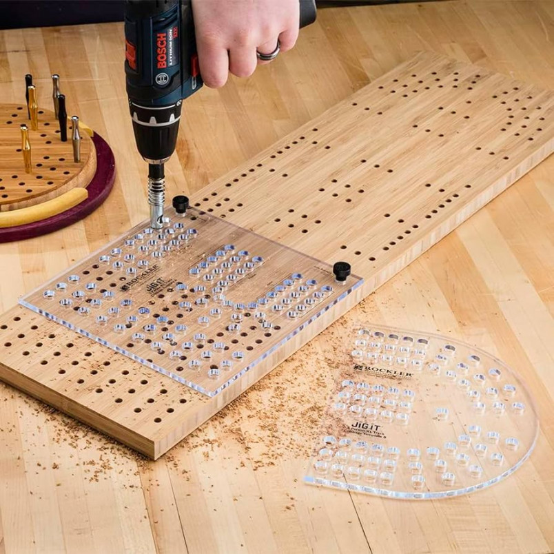 XL Cribbage Board Templates, -Player, Curved Track