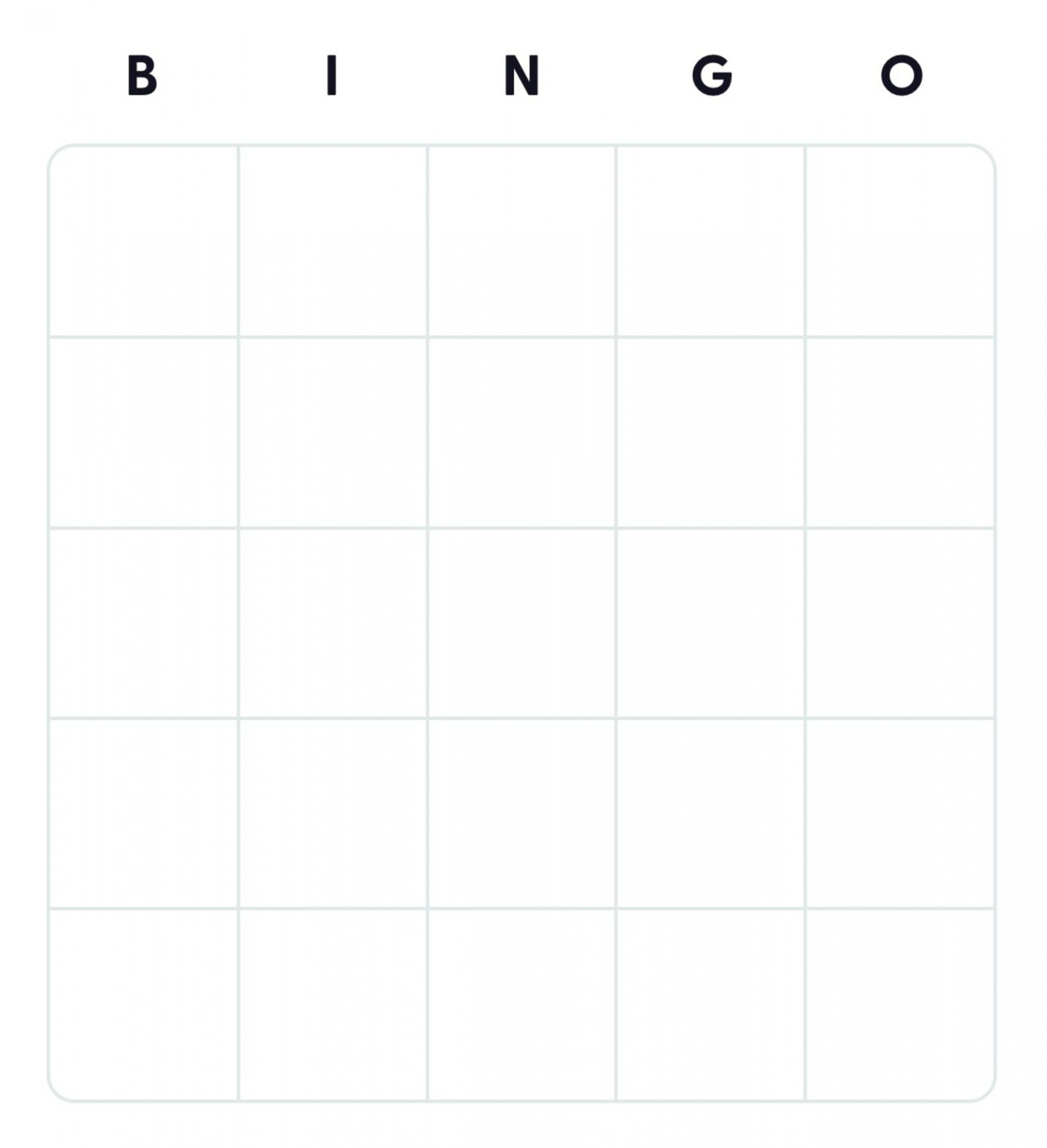 A Free Blank Bingo Card Template - Bingo Card Creator