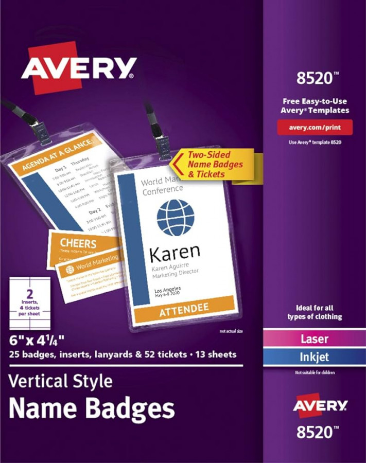 Amazon.com : Avery Customizable Name Badges, " x