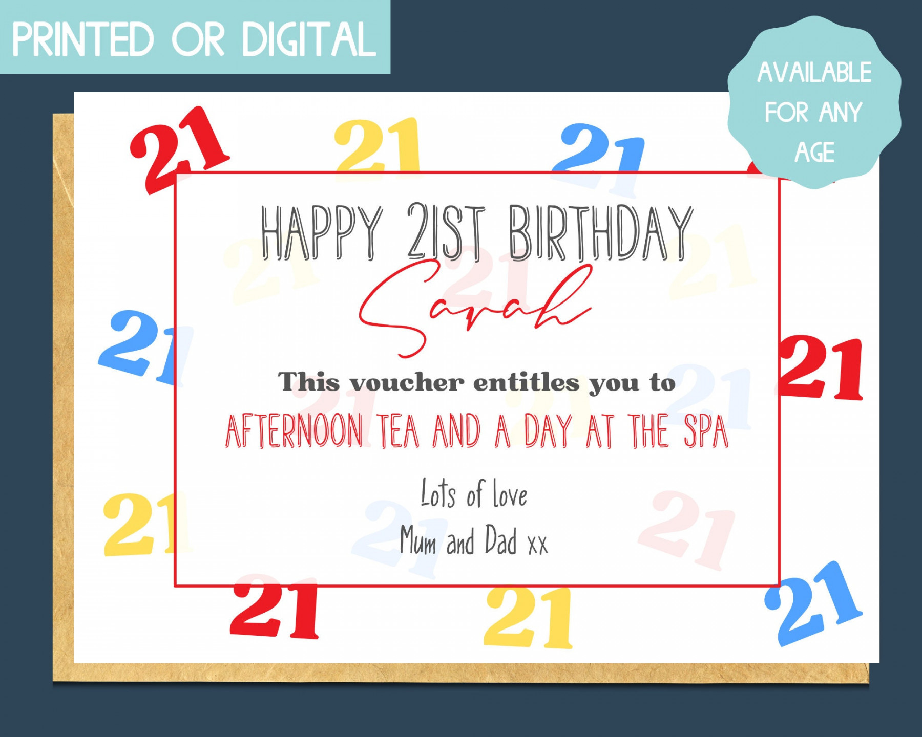 Birthday gift certificate gift card template st birthday - Etsy