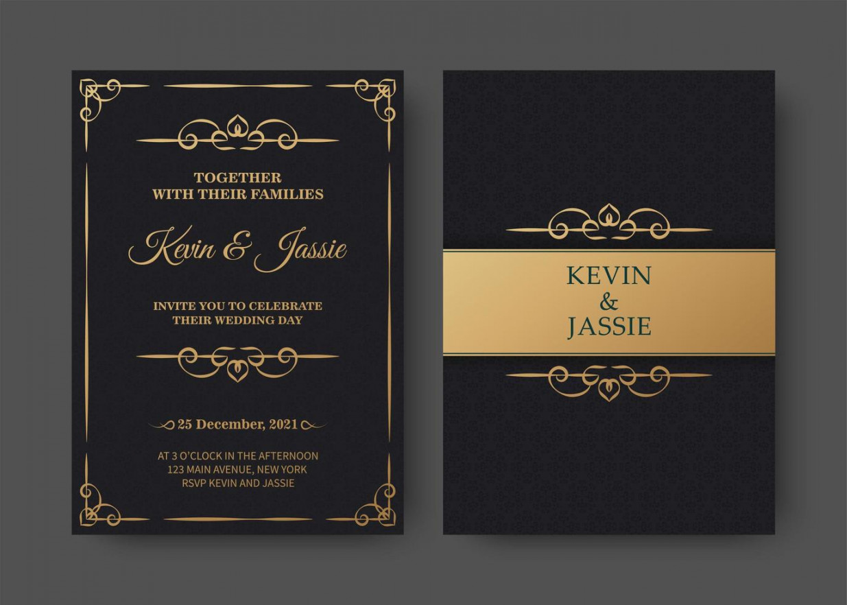 Black And Gold Invitation Vector Art, Icons, and Graphics for Free