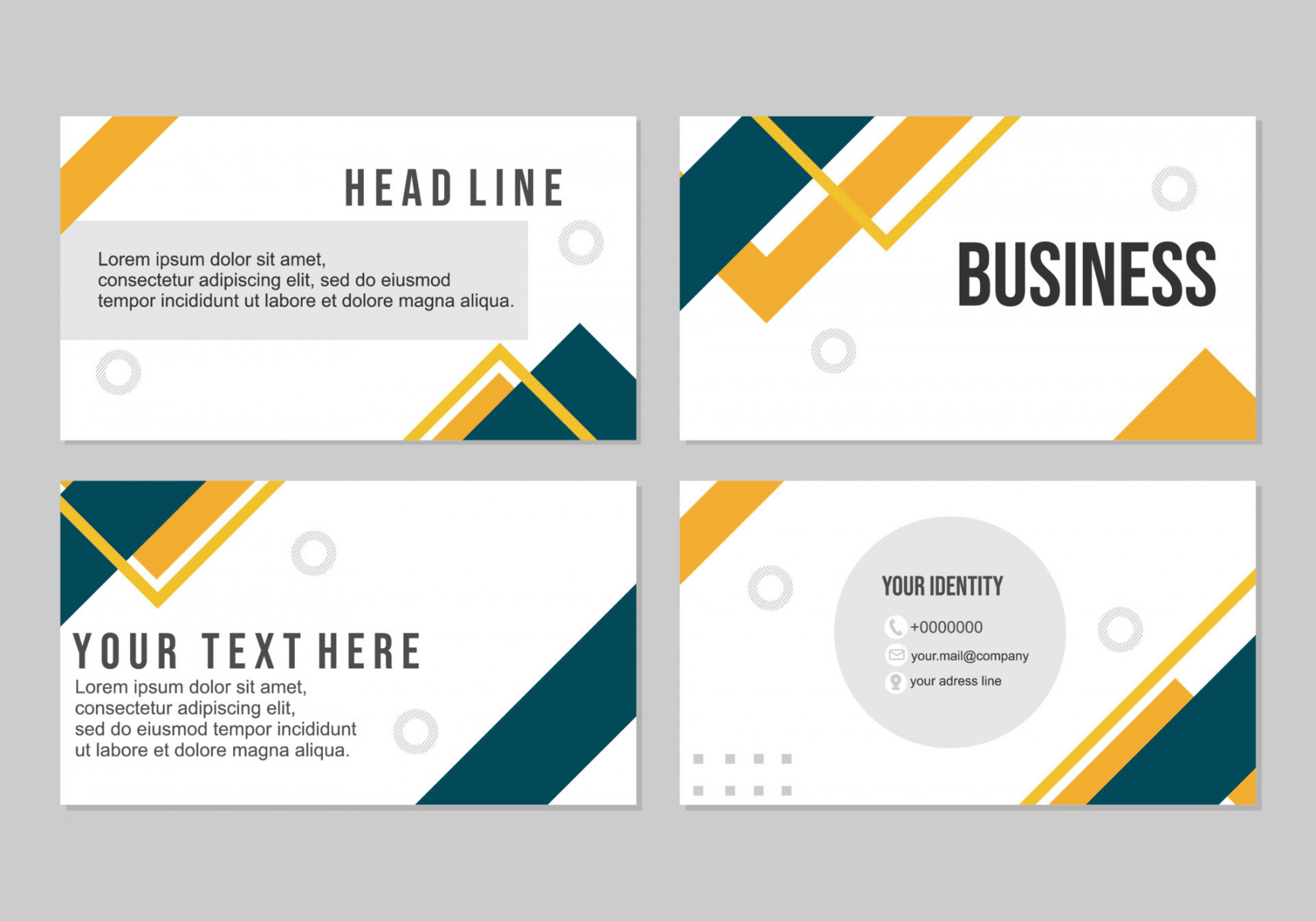 business presentation templates set