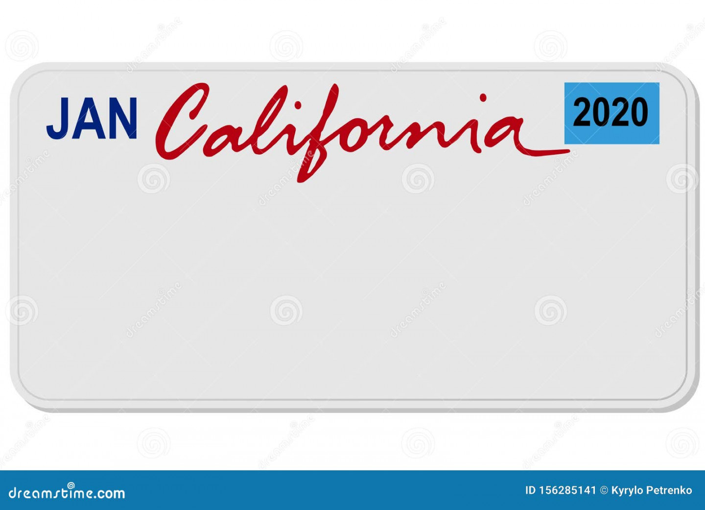 California License Plate Stock Illustrations –  California