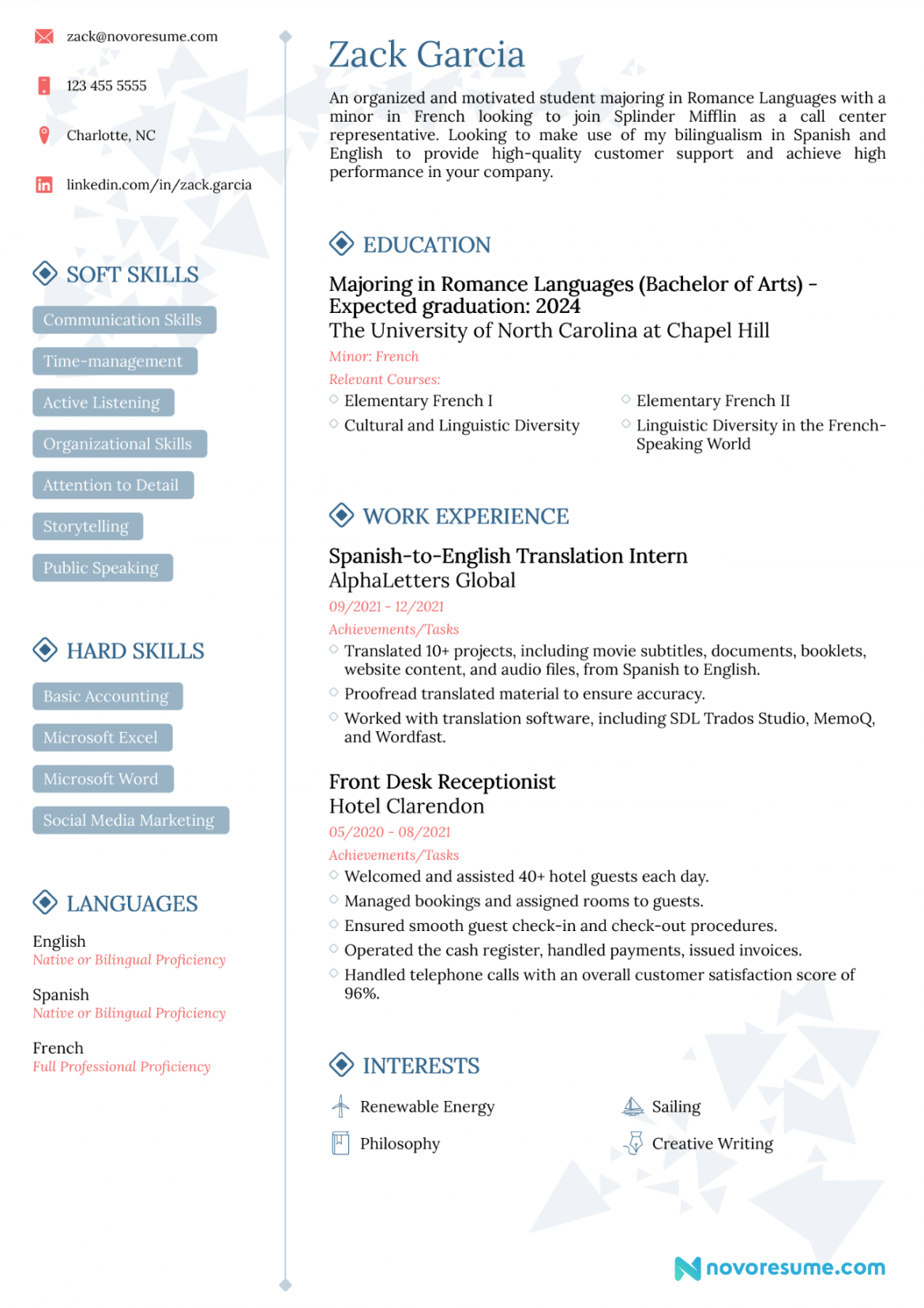 College Freshman Resume [W/ Example & Writing Tips for ]