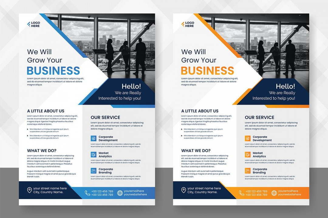 Corporate Business Flyer or Company Flyer Template Design  Flyer