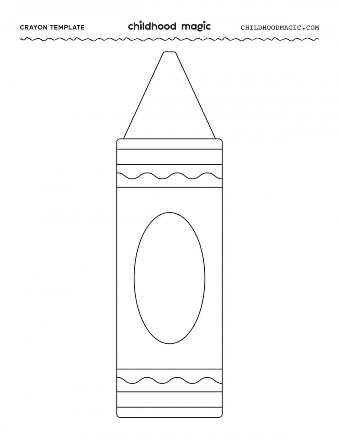 Crayon Template - Free Printable - Childhood Magic