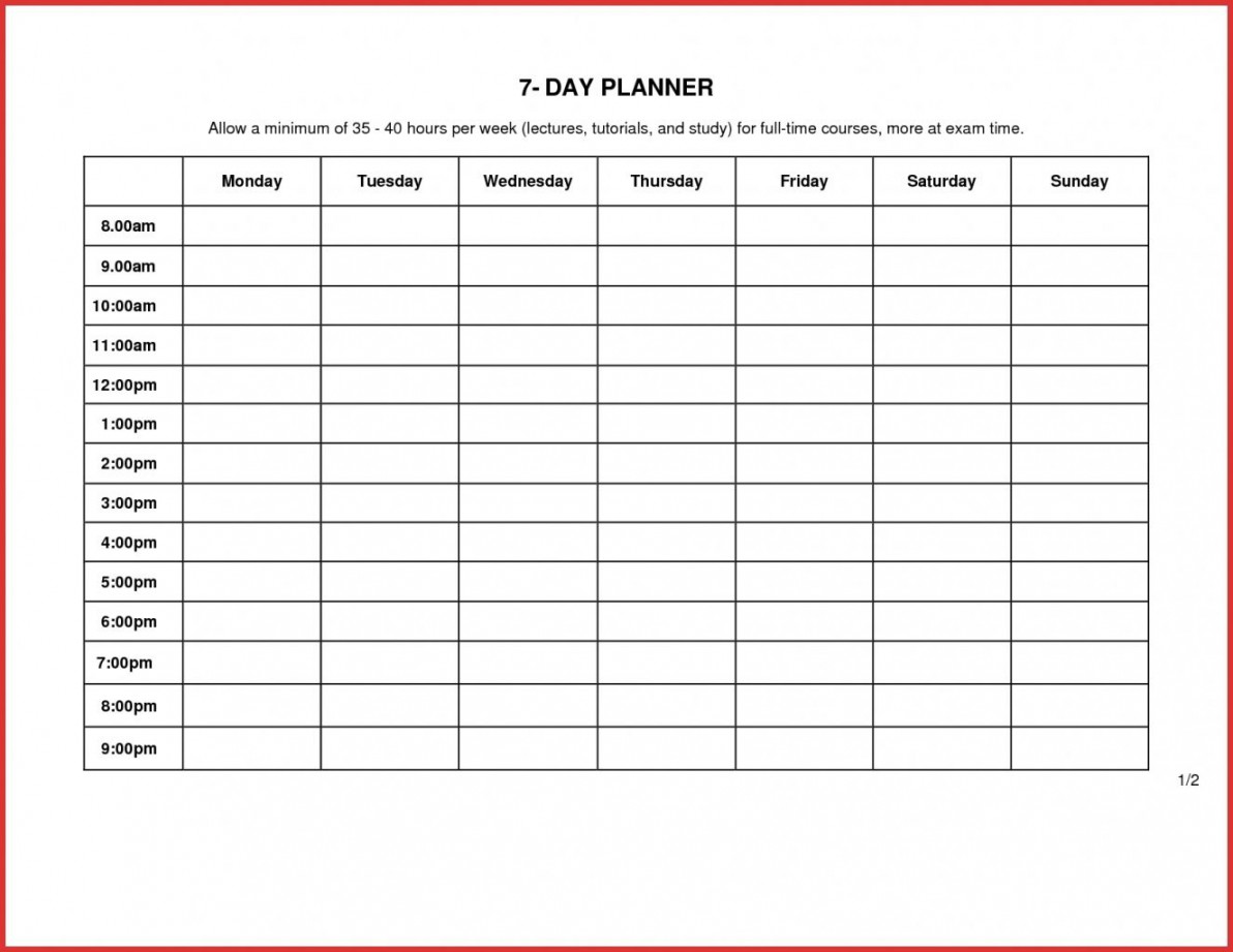 Day Calendar Template Word  Weekly calendar template, Weekly