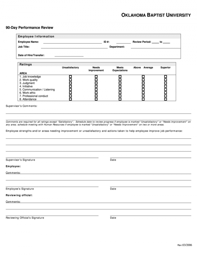 Day Probationary Period Template - Fill Online, Printable