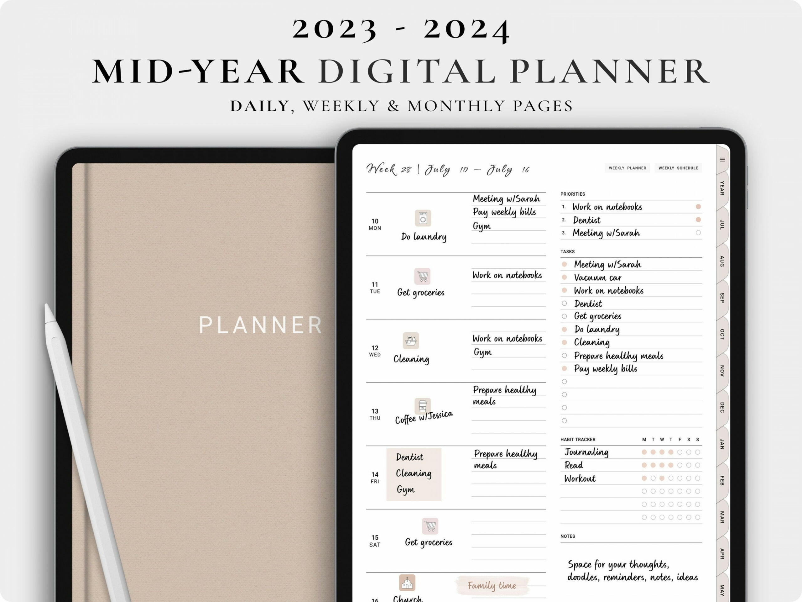 Digital Planner   Goodnotes Planner Weekly Planner - Etsy