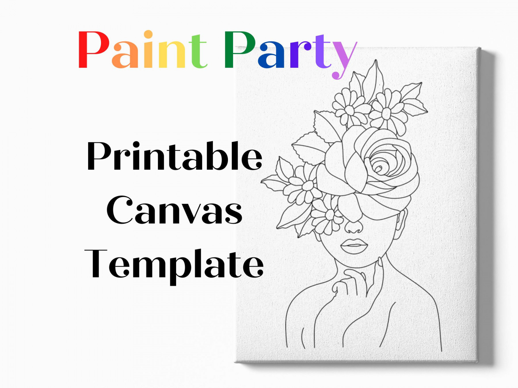 DIY Paint Party Pre-drawn Canvas Stencil Adult Painting - Etsy Finland