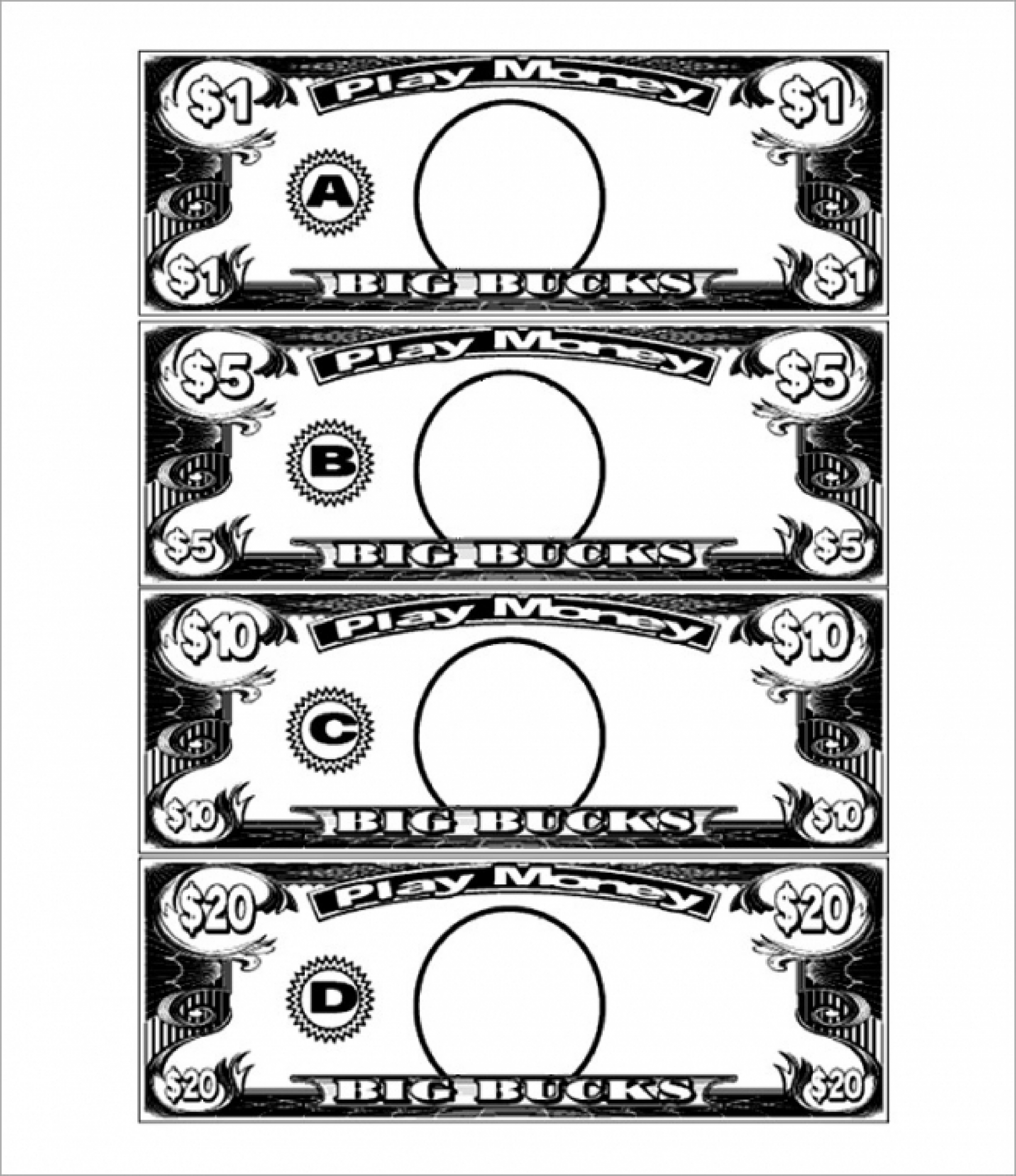 Dollar Play Money Template - Looking for printable play money