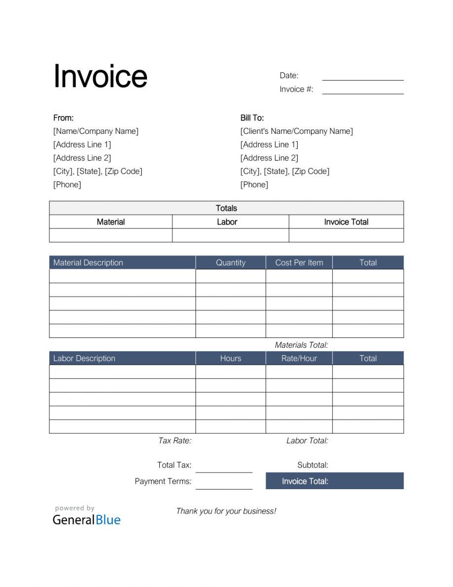 Easy-to-Use Free Printable Invoice Templates  monday