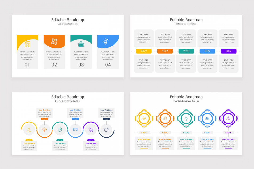 Editable Roadmap PowerPoint Template  Nulivo Market