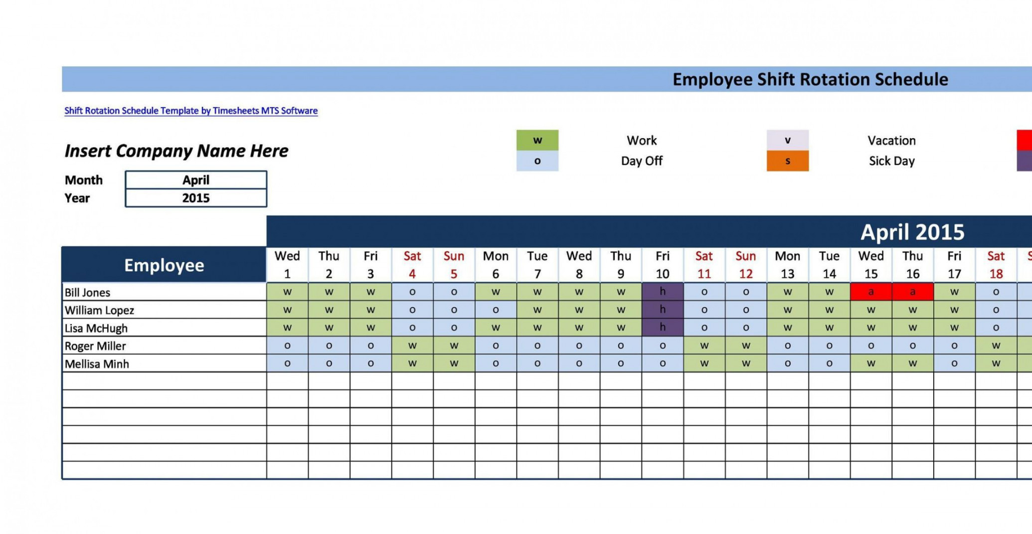 Explore Our Image of  Hour Shift Work Schedule Template