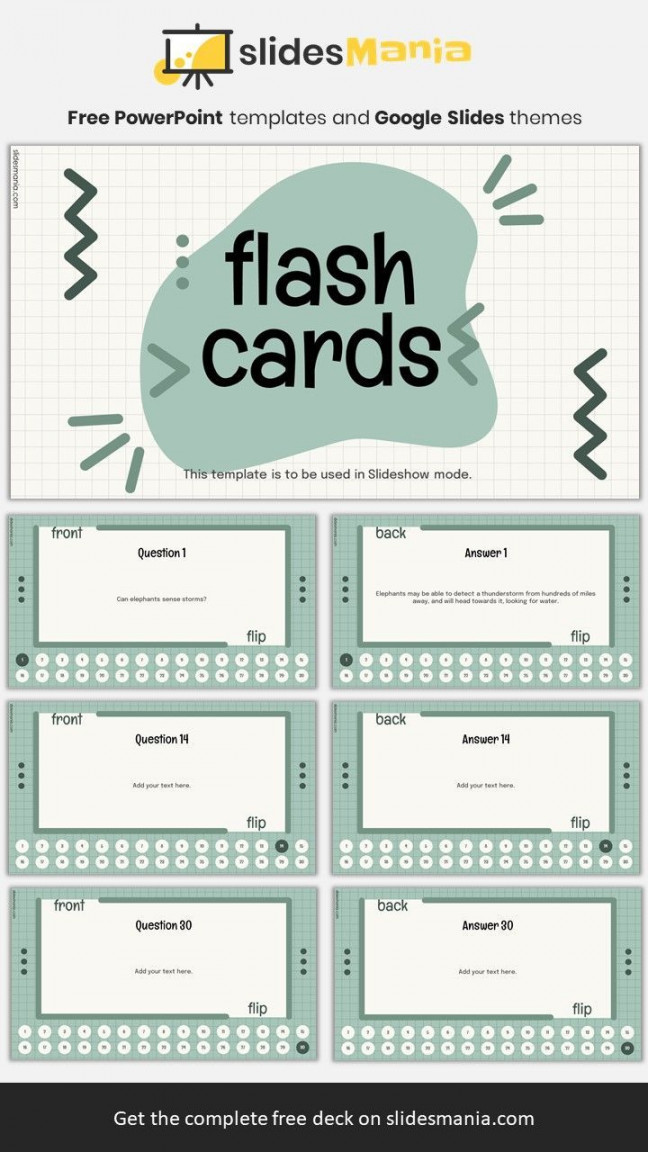 Flashcards template for Google Slides and PowerPoint